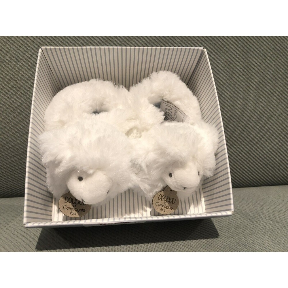 Doudou et Compagnie Paris Plush Rattle Baby Lamb Botties Infant 0-6 Mo Baby Gift